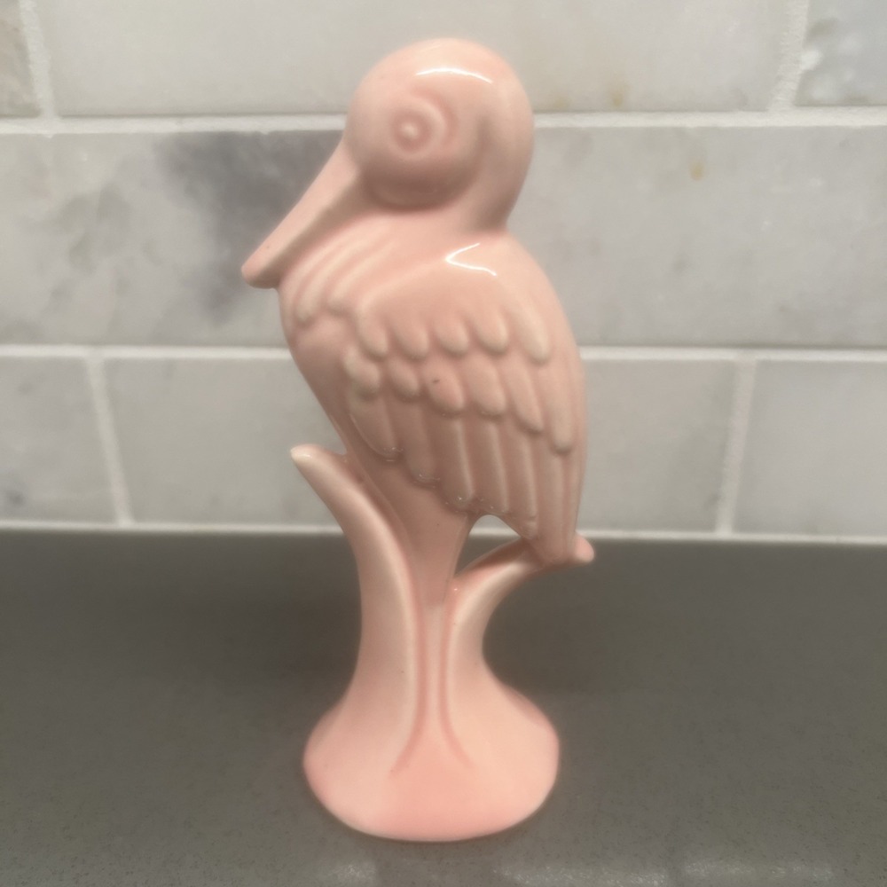 Morton Pottery Stork Vintage Figurine Bird MCM Art Deco. B-26